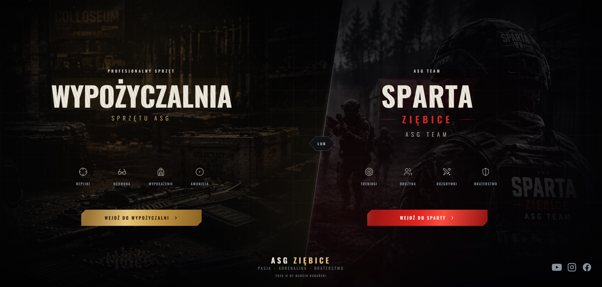 Zrzut ekranu strony Sparta ASG